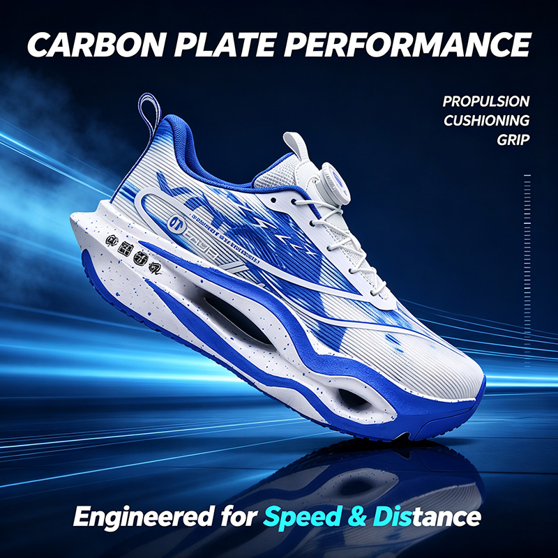 Men Carbon Plate Running Shoes - огляд і ціна Breathable Mesh Athletic Shoes